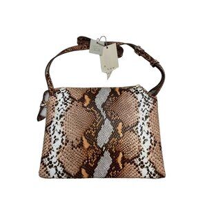 A New Day Faux Snakeskin Crossbody/Clutch Bag Adjustable Strap & Zip Closure